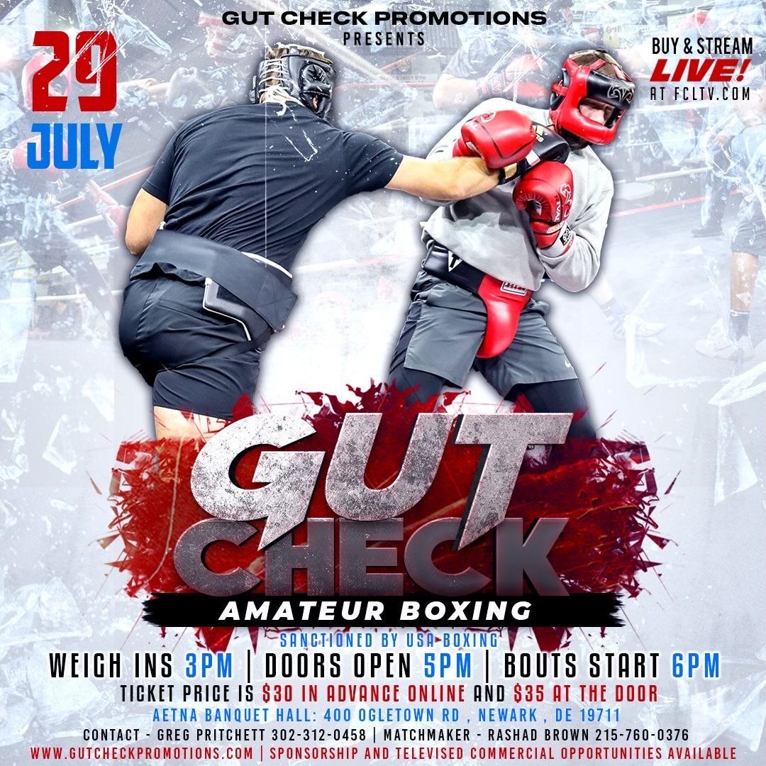 Amateur Boxing Gut Check Fight Night July 29th, 2023 Live Stream