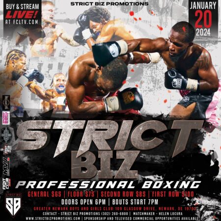 Professional Boxing Live Stream Presented by Strict Biz Promotions | January 20th, 2024